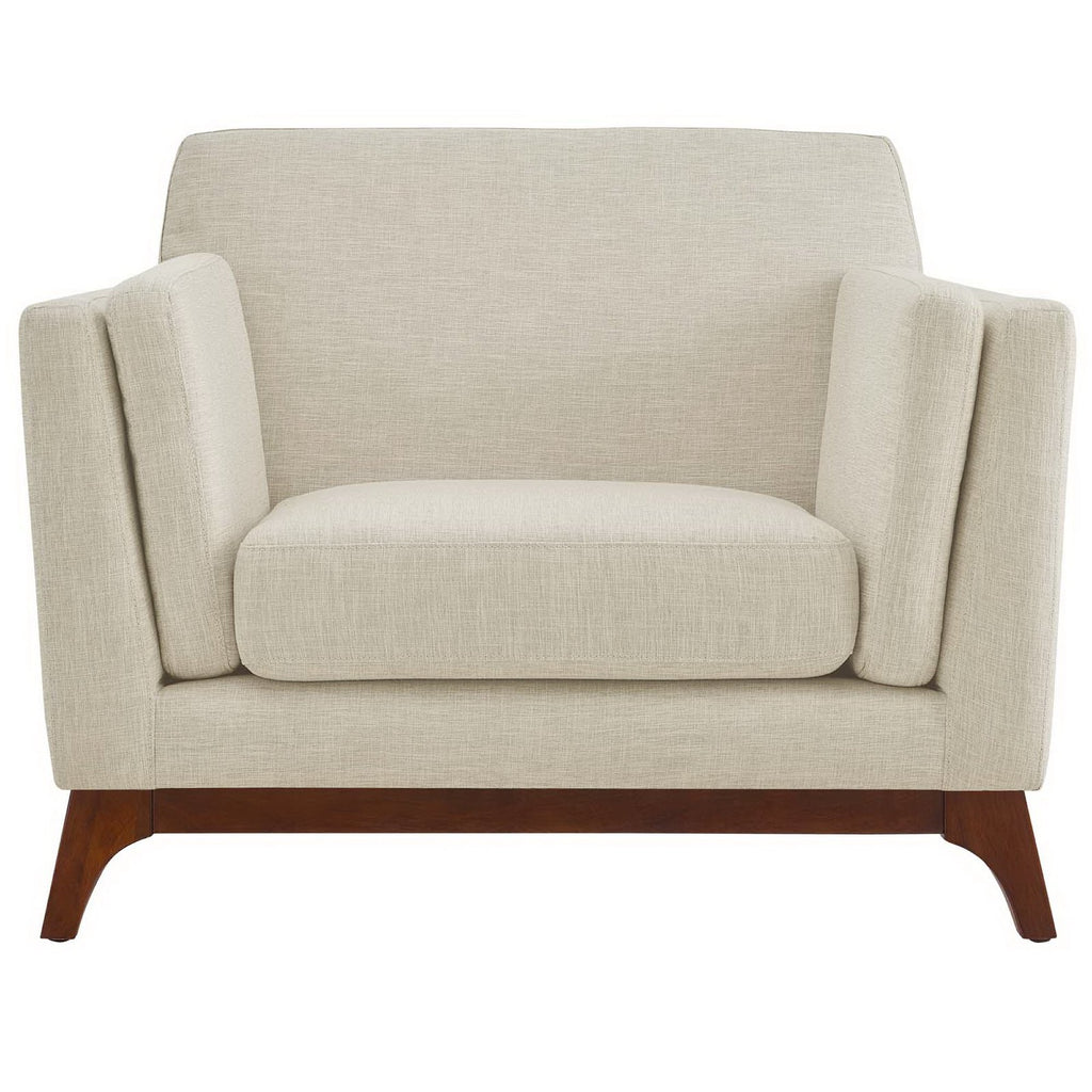 Chance Upholstered Fabric Armchair - Beige