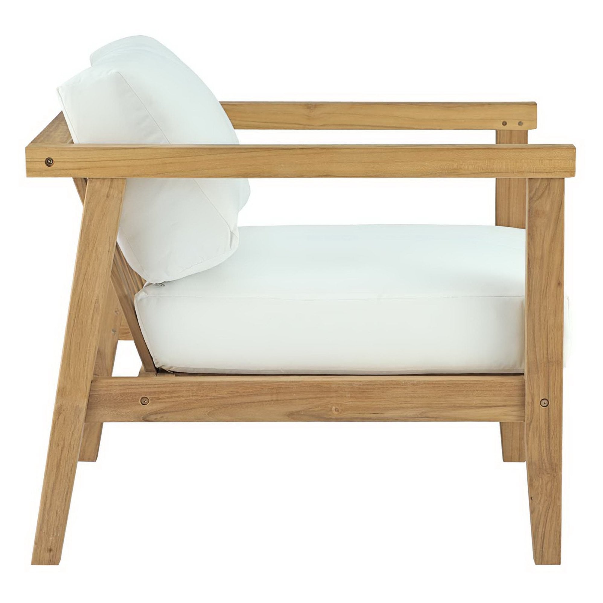 Bayport 2 Piece Outdoor Patio Teak Set - Natural White