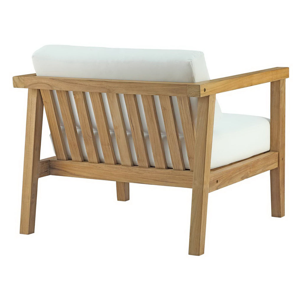 Bayport 3 Piece Outdoor Patio Teak Set - Natural White