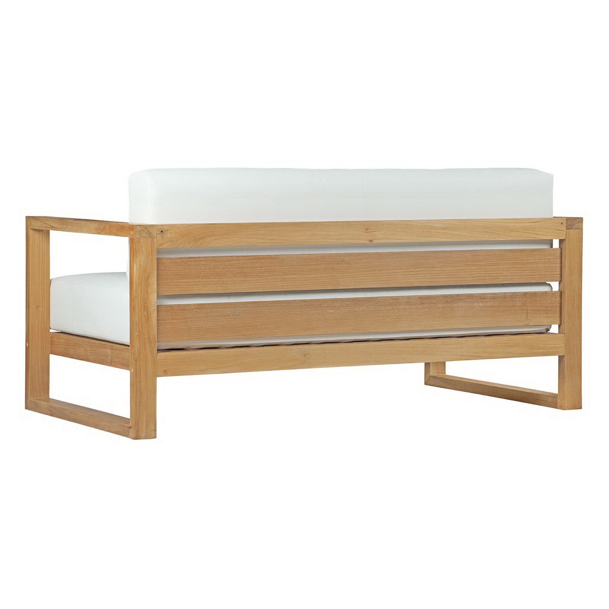 Upland 8 Piece Outdoor Patio Teak Set - Natural White