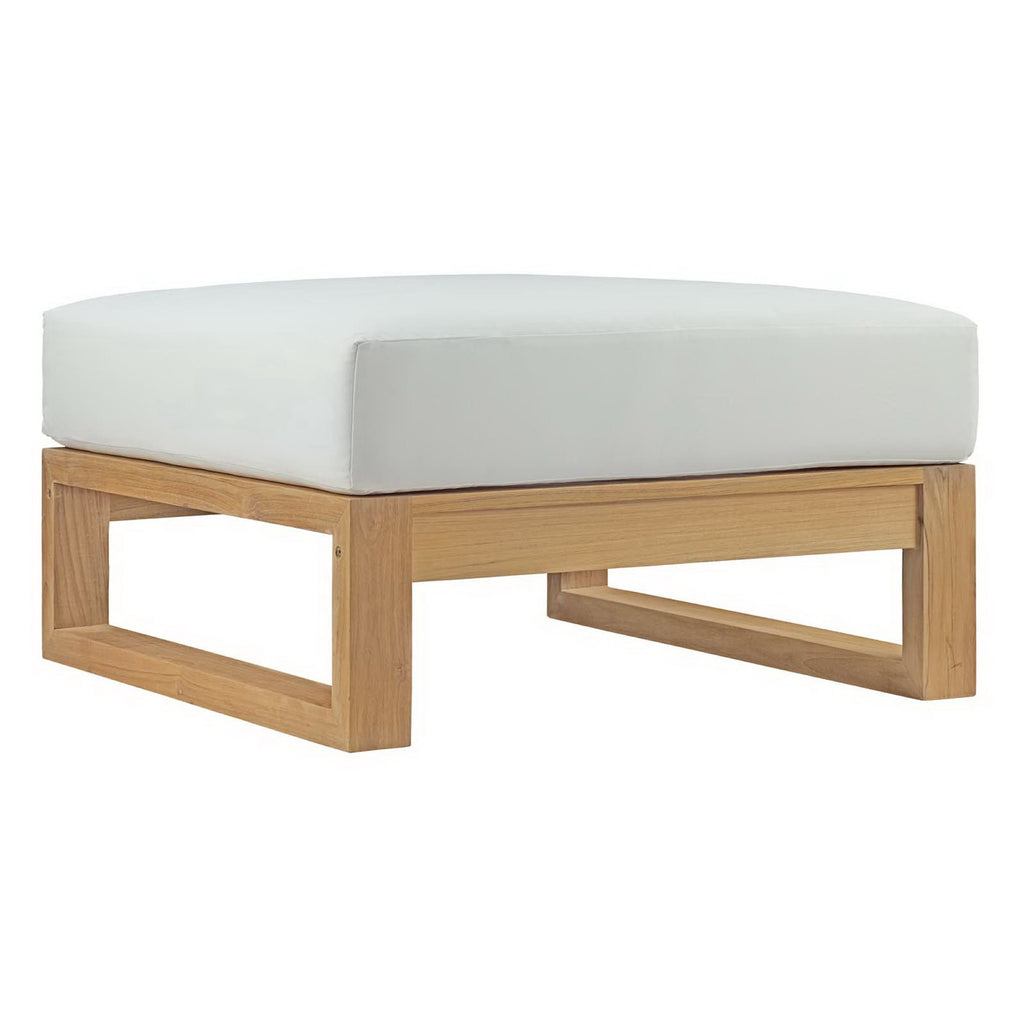 Upland 8 Piece Outdoor Patio Teak Set - Natural White