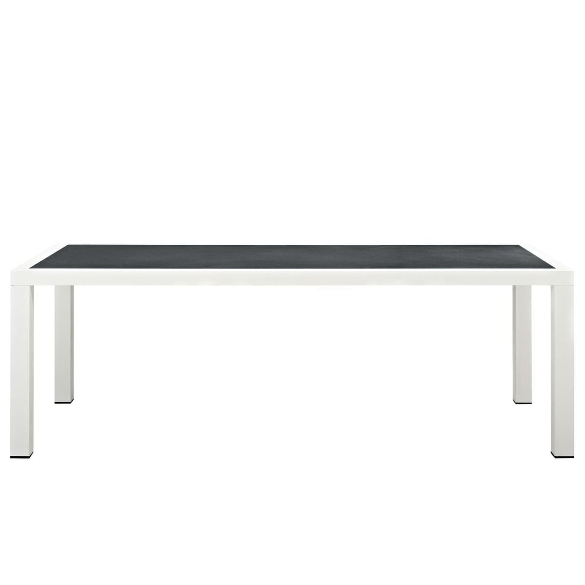 Stance 9 Piece Outdoor Patio Aluminum Dining Set - White Gray