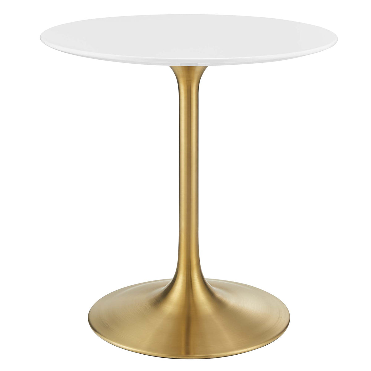 Lippa 28" Round Wood Dining Table - Gold White