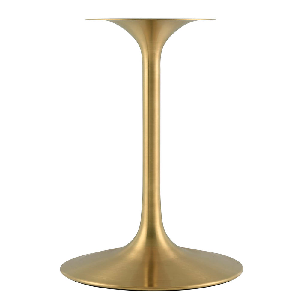 Lippa 28" Round Wood Dining Table - Gold White