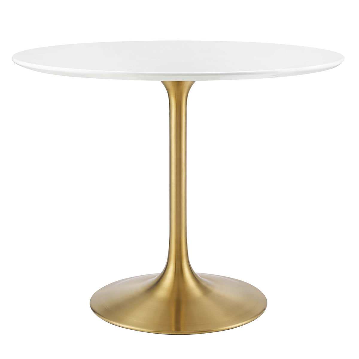 Lippa 36" Round Wood Dining Table - Gold White