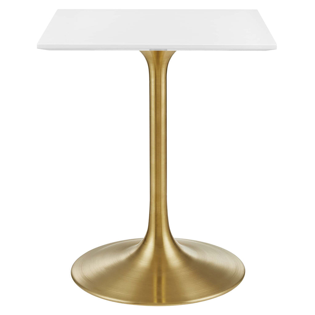 Lippa 24" Square Wood Dining Table - Gold White