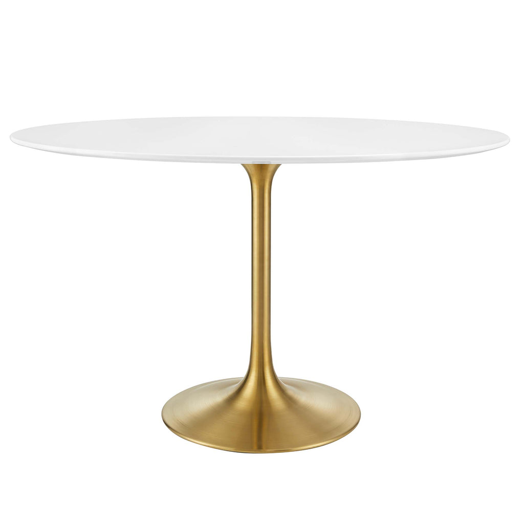 Lippa 48" Oval Wood Dining Table - Gold White