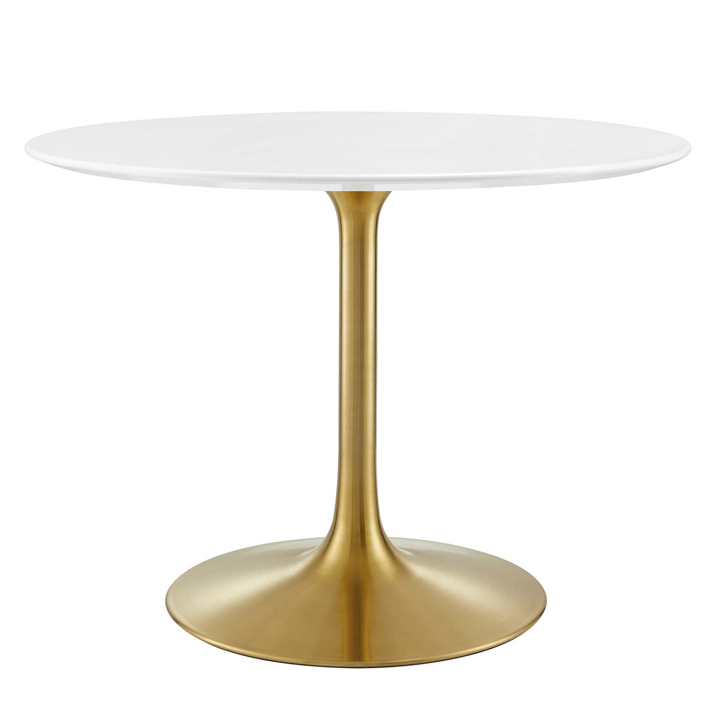 Lippa 40" Round Wood Dining Table - Gold White