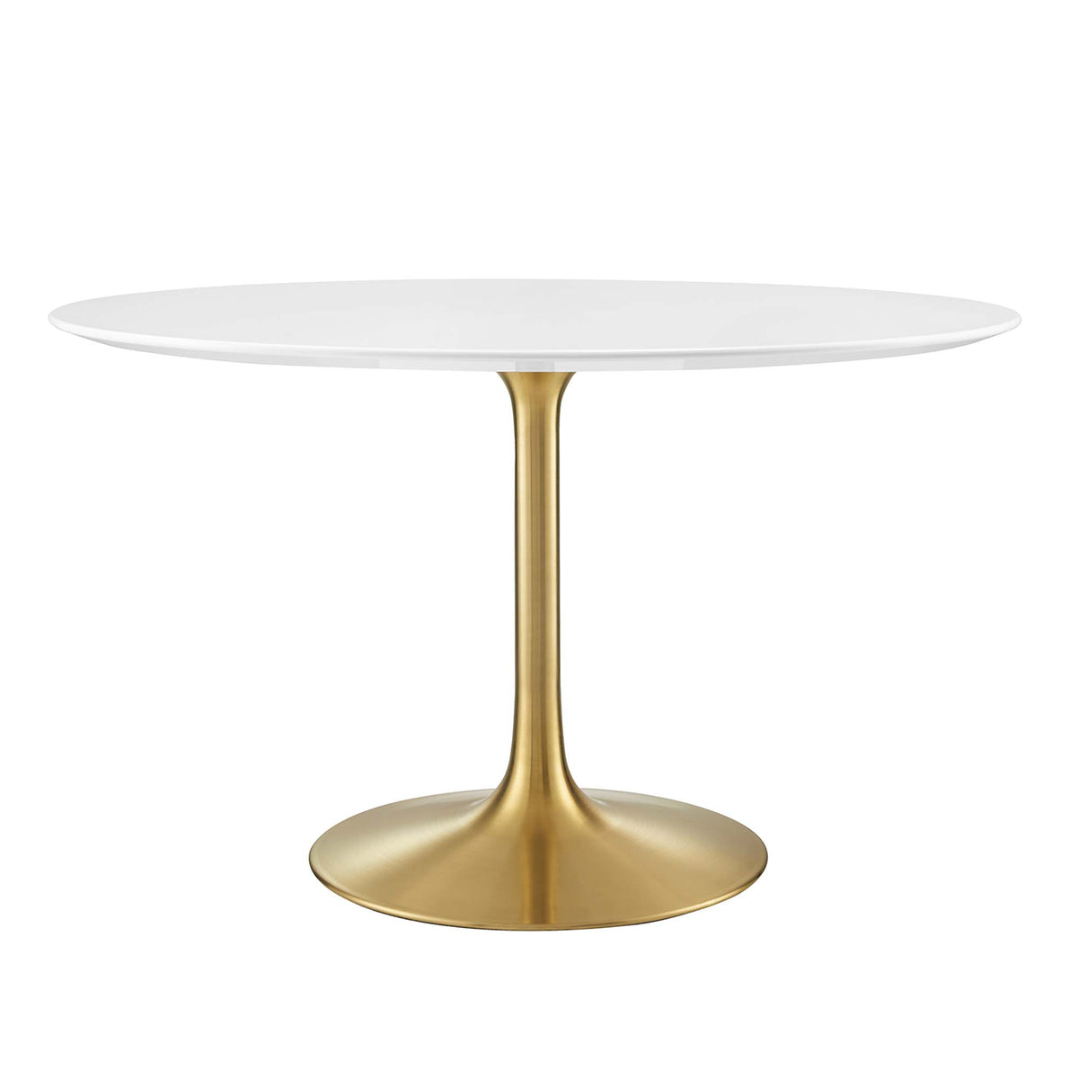 Lippa 48" Round Wood Dining Table - Gold White