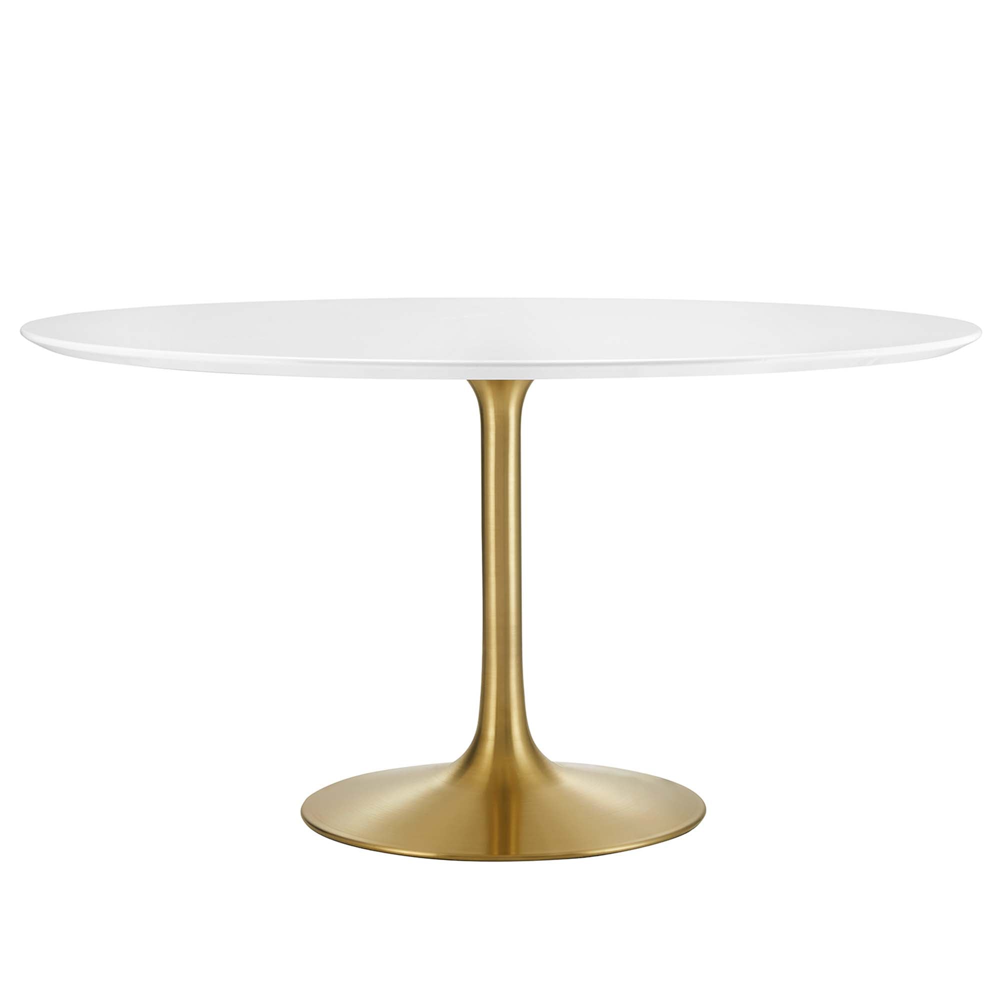 Lippa 54" Round Wood Dining Table - Gold White