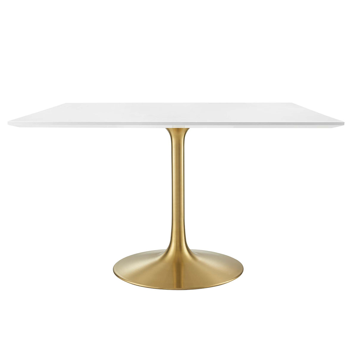 Lippa 48" Square Wood Dining Table - Gold White