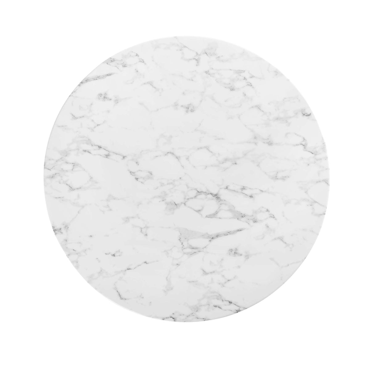 Lippa 48" Round Faux Marble Dining Table - Gold White