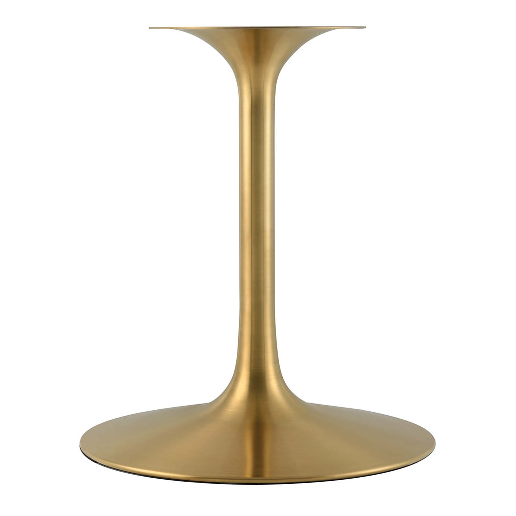 Lippa 48" Round Faux Marble Dining Table - Gold White