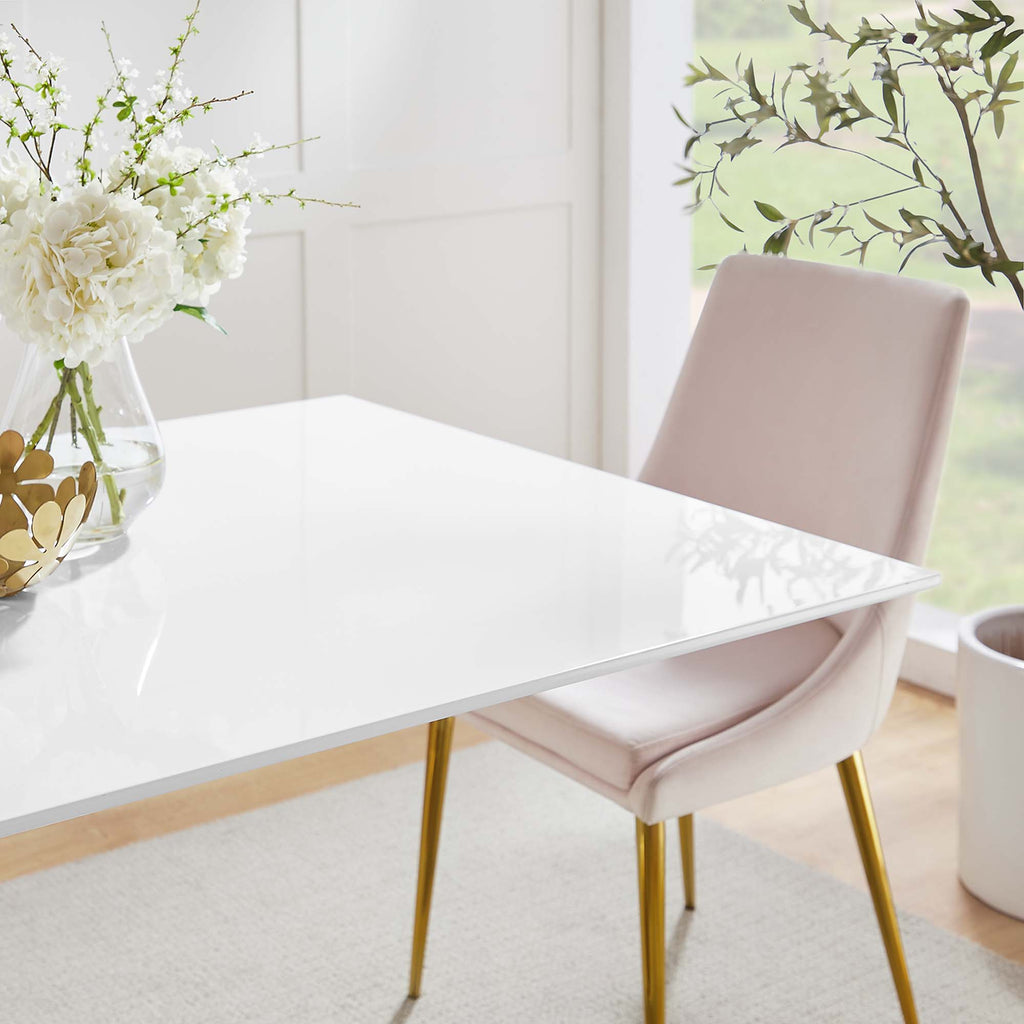 Lippa 60" Rectangular Wood Dining Table - Gold White