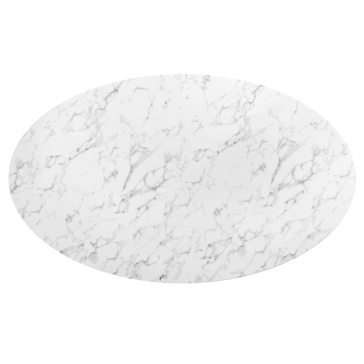 Lippa 78" Oval Faux Marble Dining Table - Gold White