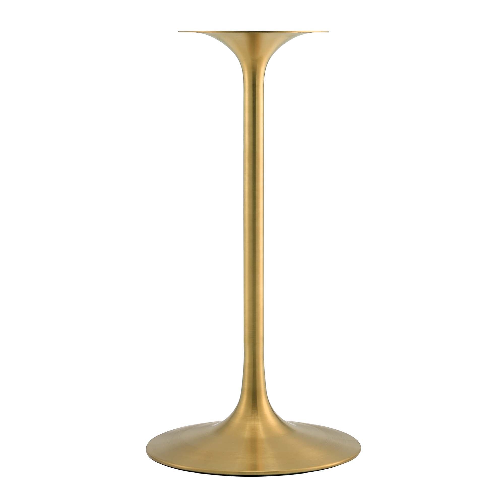 Lippa 28" Round Faux Marble Bar Table - Gold White