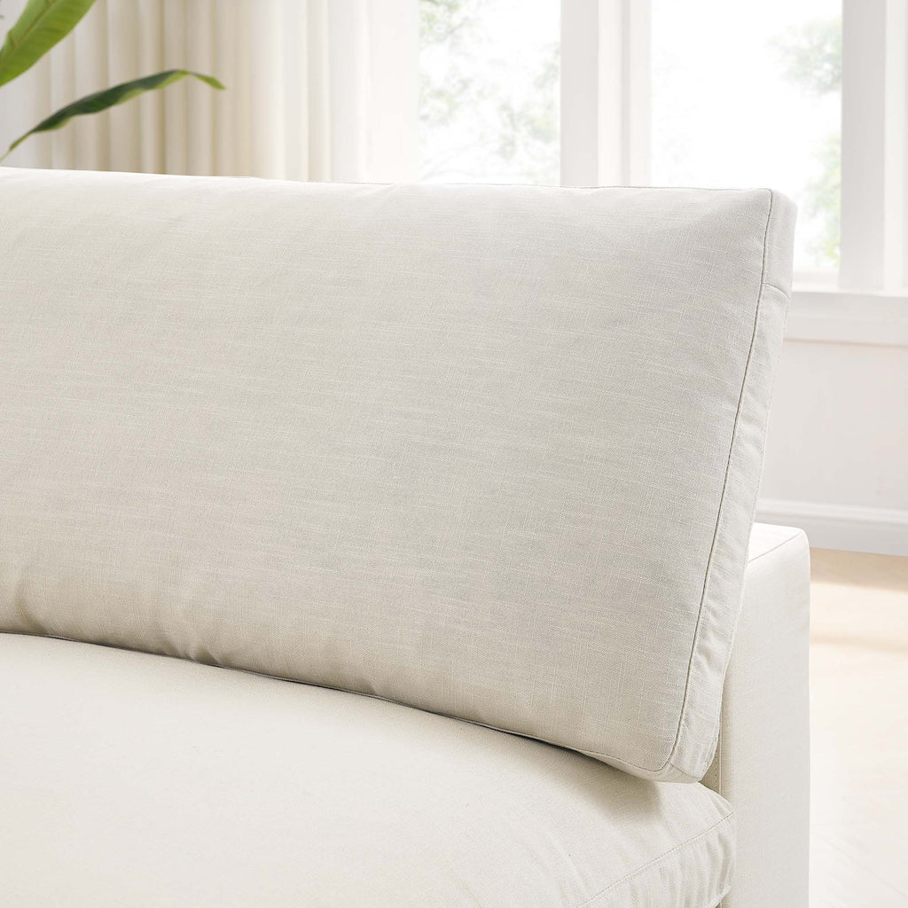 Commix Down Filled Overstuffed Armless Chair - Light Beige