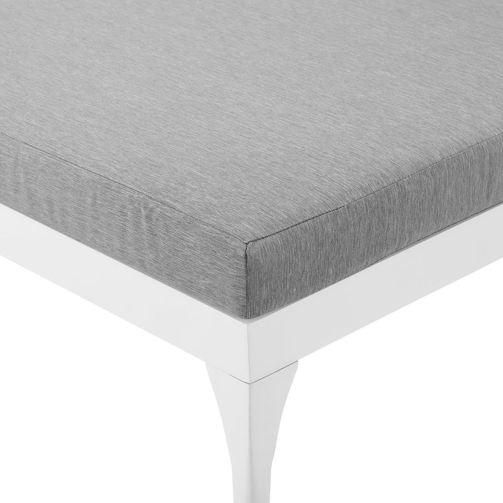 Perspective Cushion Outdoor Patio Chaise Lounge Chair - White Gray