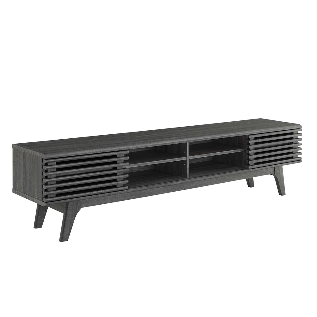 Render 70" Entertainment Center TV Stand - Charcoal