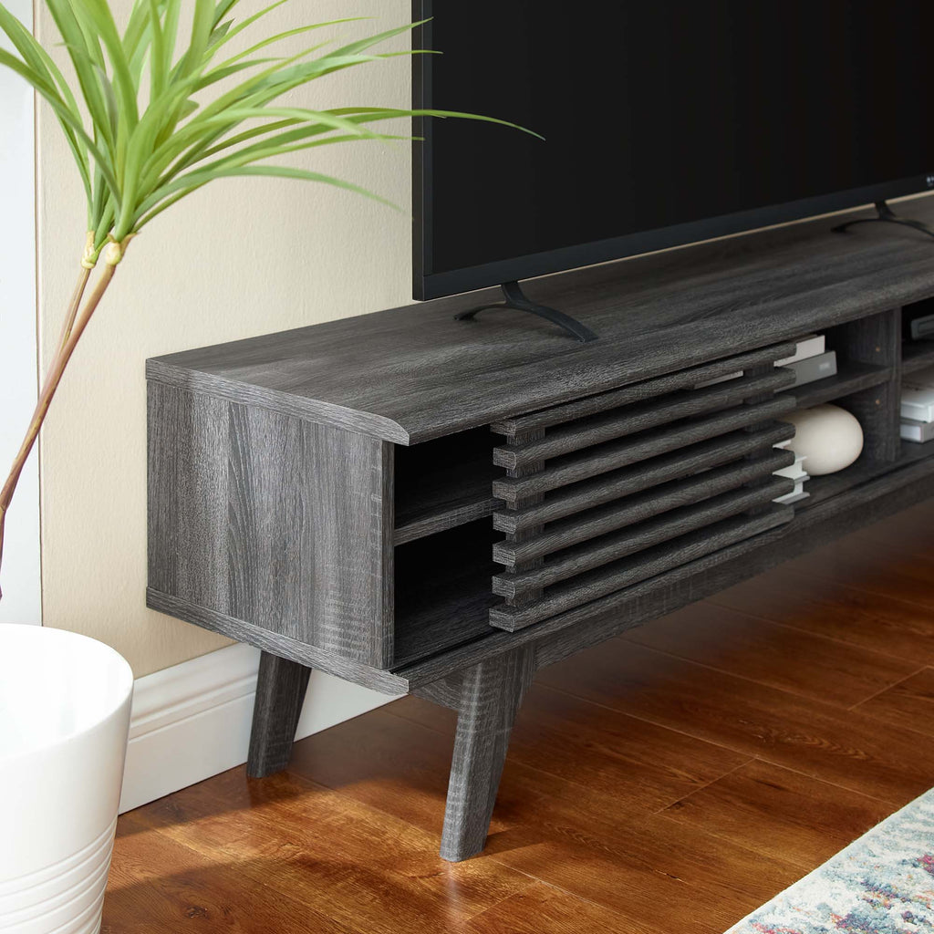 Render 70" Entertainment Center TV Stand - Charcoal