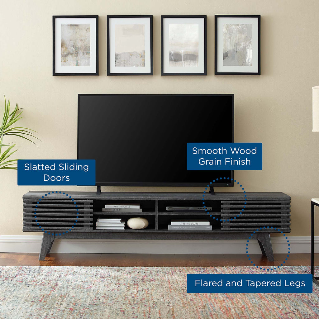 Render 70" Entertainment Center TV Stand - Charcoal