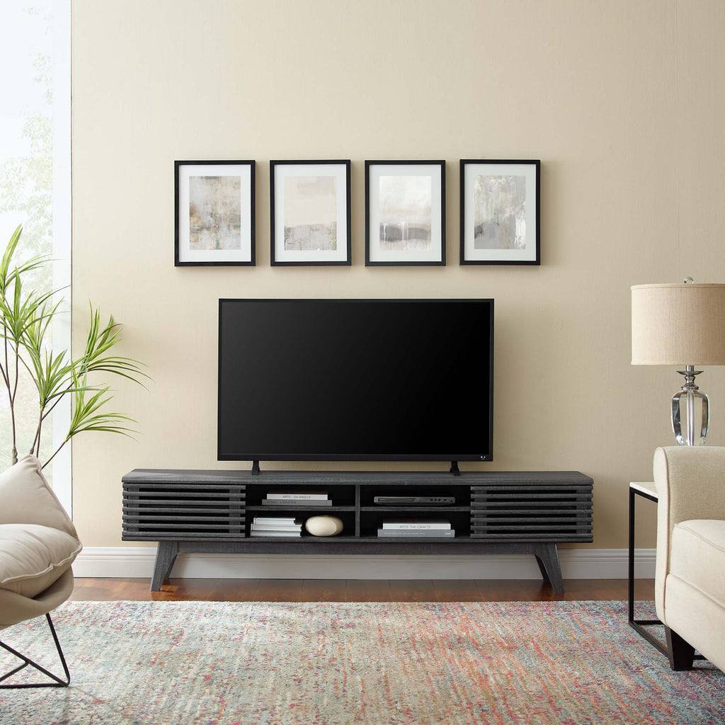Render 70" Entertainment Center TV Stand - Charcoal