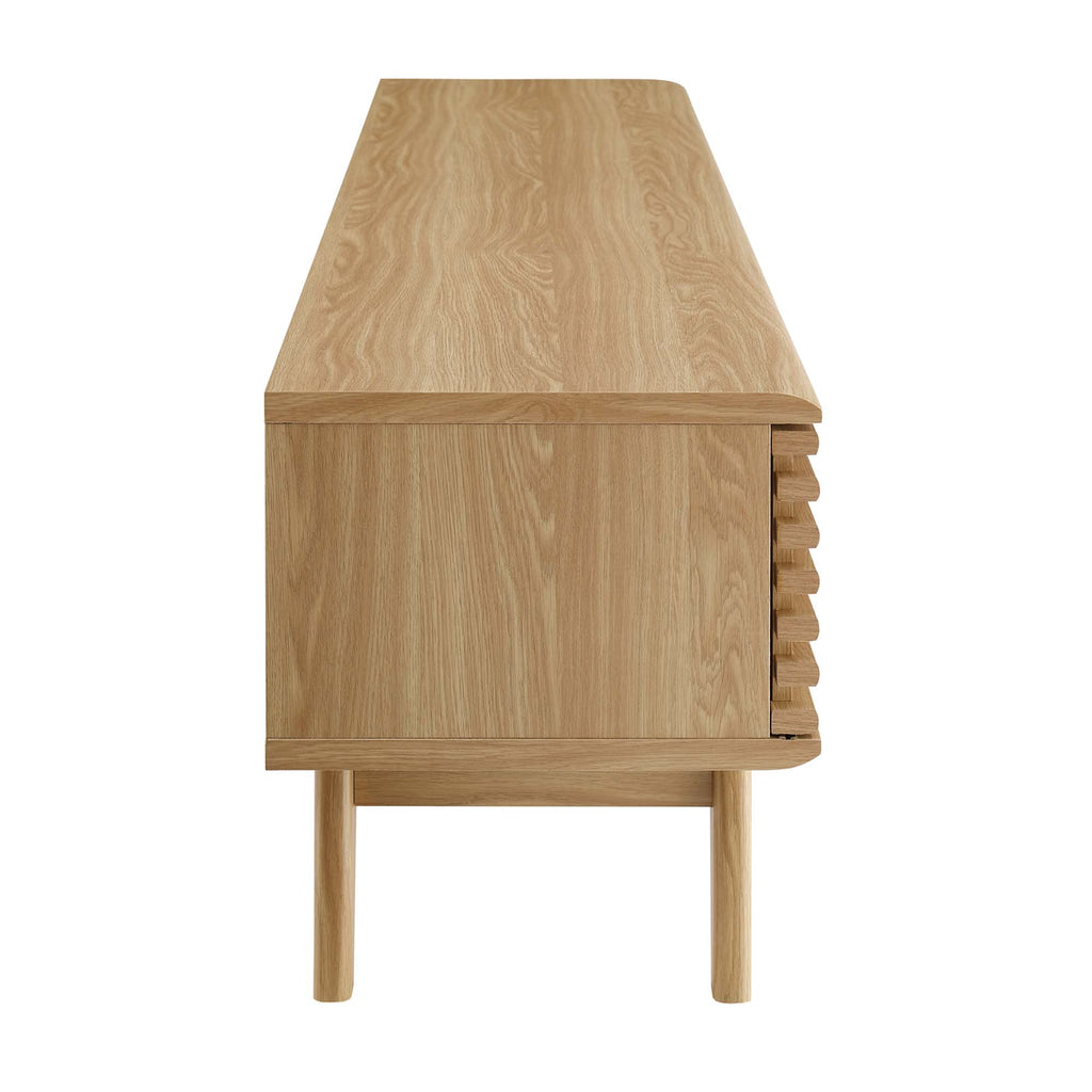 Render 70" Entertainment Center TV Stand - Oak