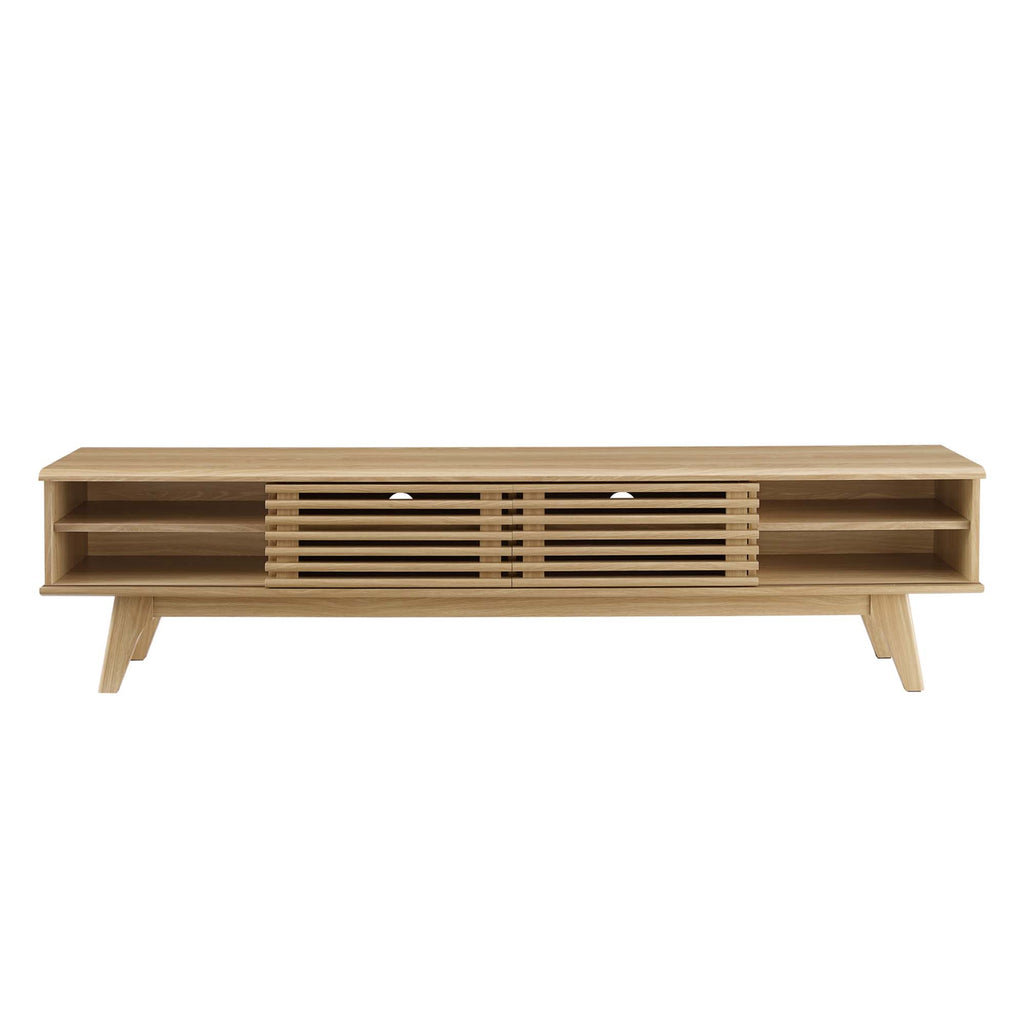 Render 70" Entertainment Center TV Stand - Oak