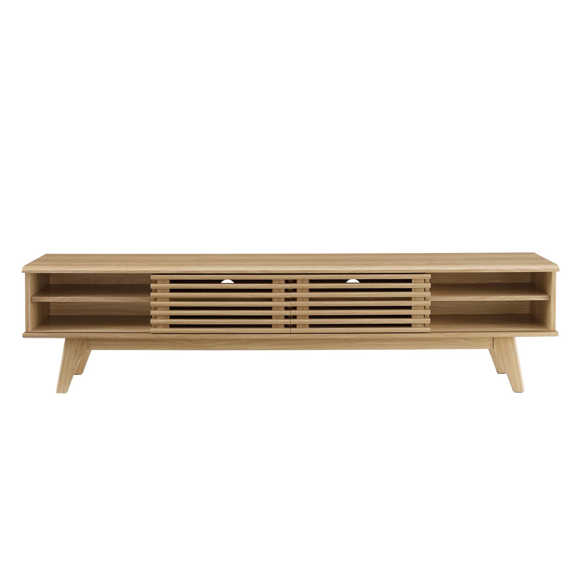 Render 70" Entertainment Center TV Stand - Oak