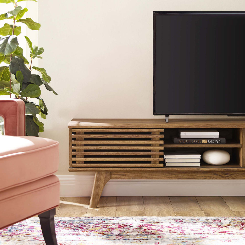 Render 70" Entertainment Center TV Stand - Walnut Walnut