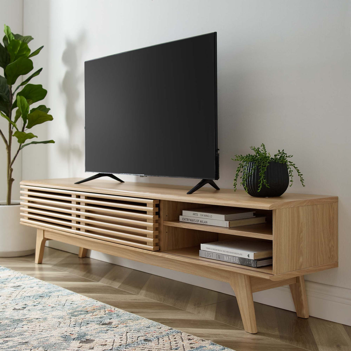 Render 70" TV Stand - Oak