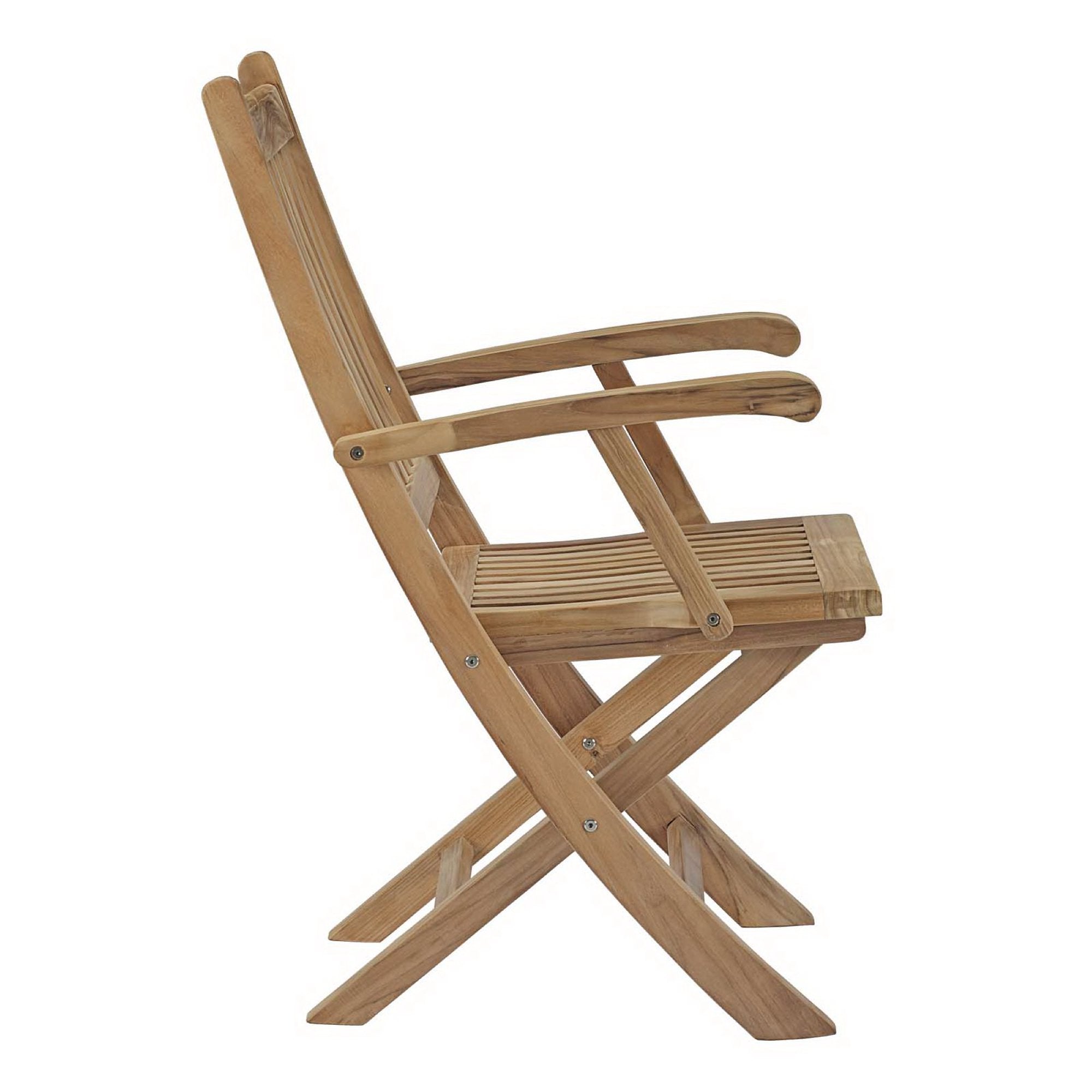 Marina 7 Piece Outdoor Patio Teak Dining Set - Natural (EEI-3310-NAT-SET)