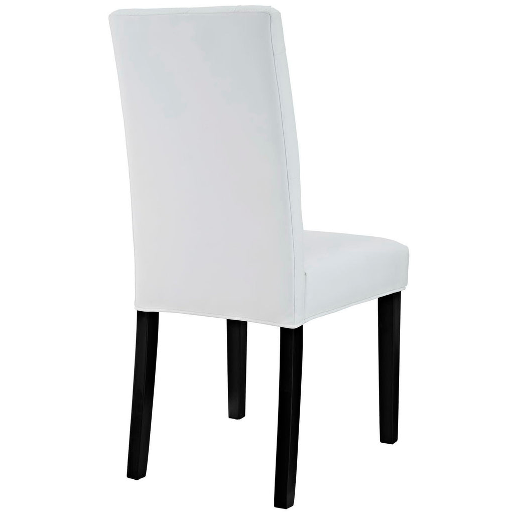 Confer Vinyl Dining Side Chair Set of 2 - White
