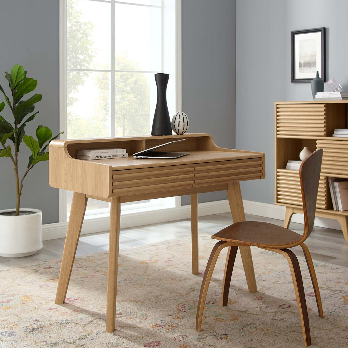 Render Writing Desk - Oak
