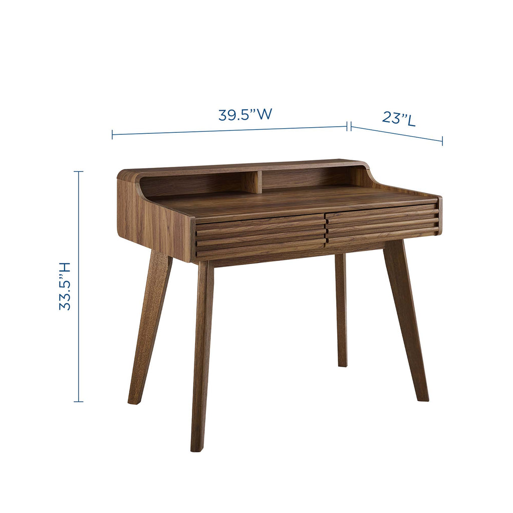 Render Writing Desk - Walnut