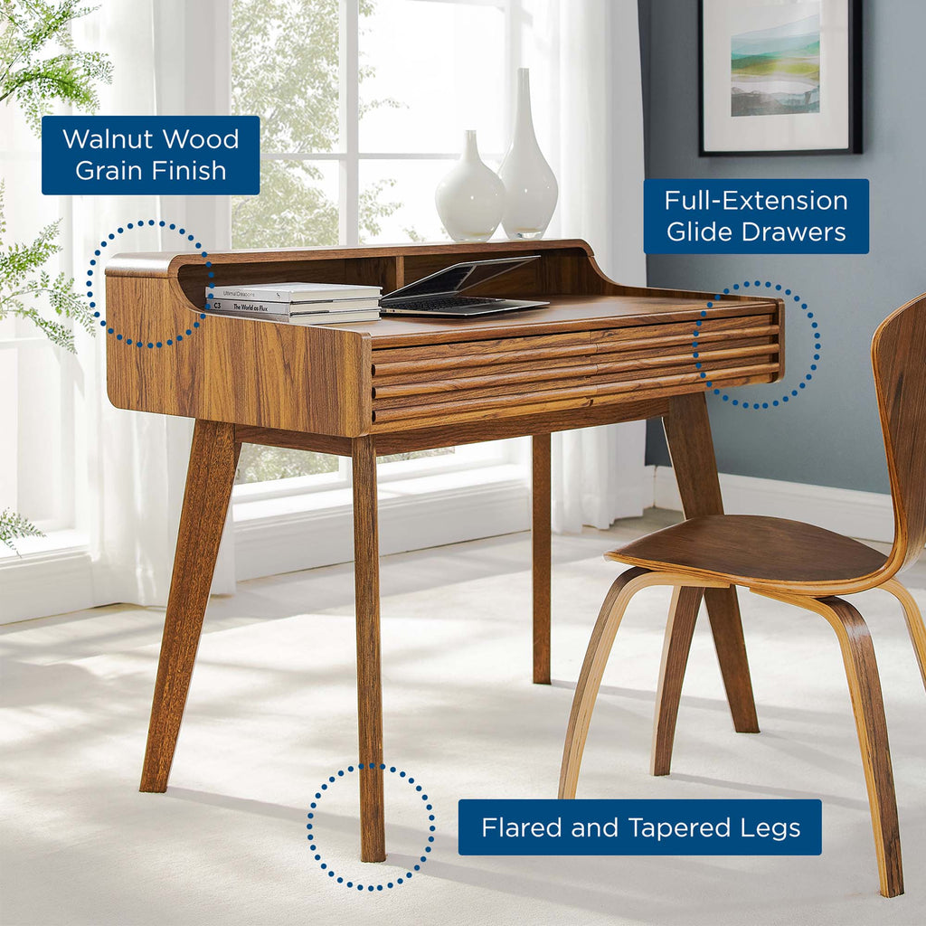 Render Writing Desk - Walnut