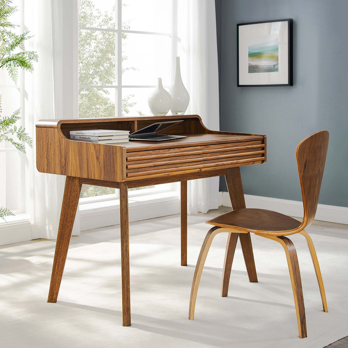 Render Writing Desk - Walnut