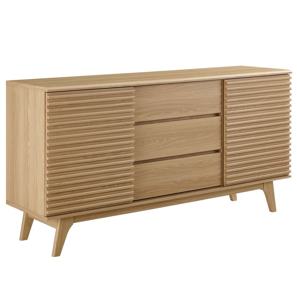 Render 63" Sideboard Buffet Table or TV Stand - Oak