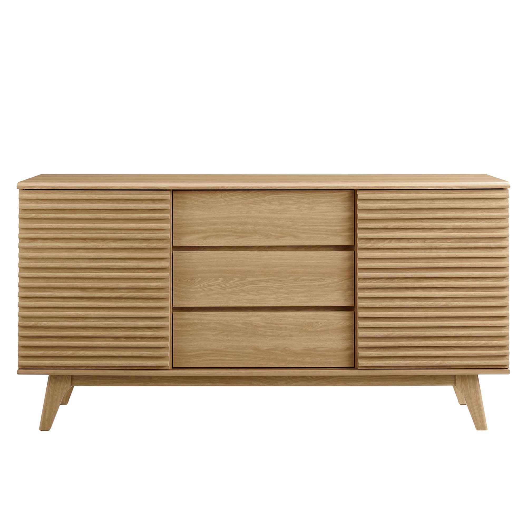Render 63" Sideboard Buffet Table or TV Stand - Oak