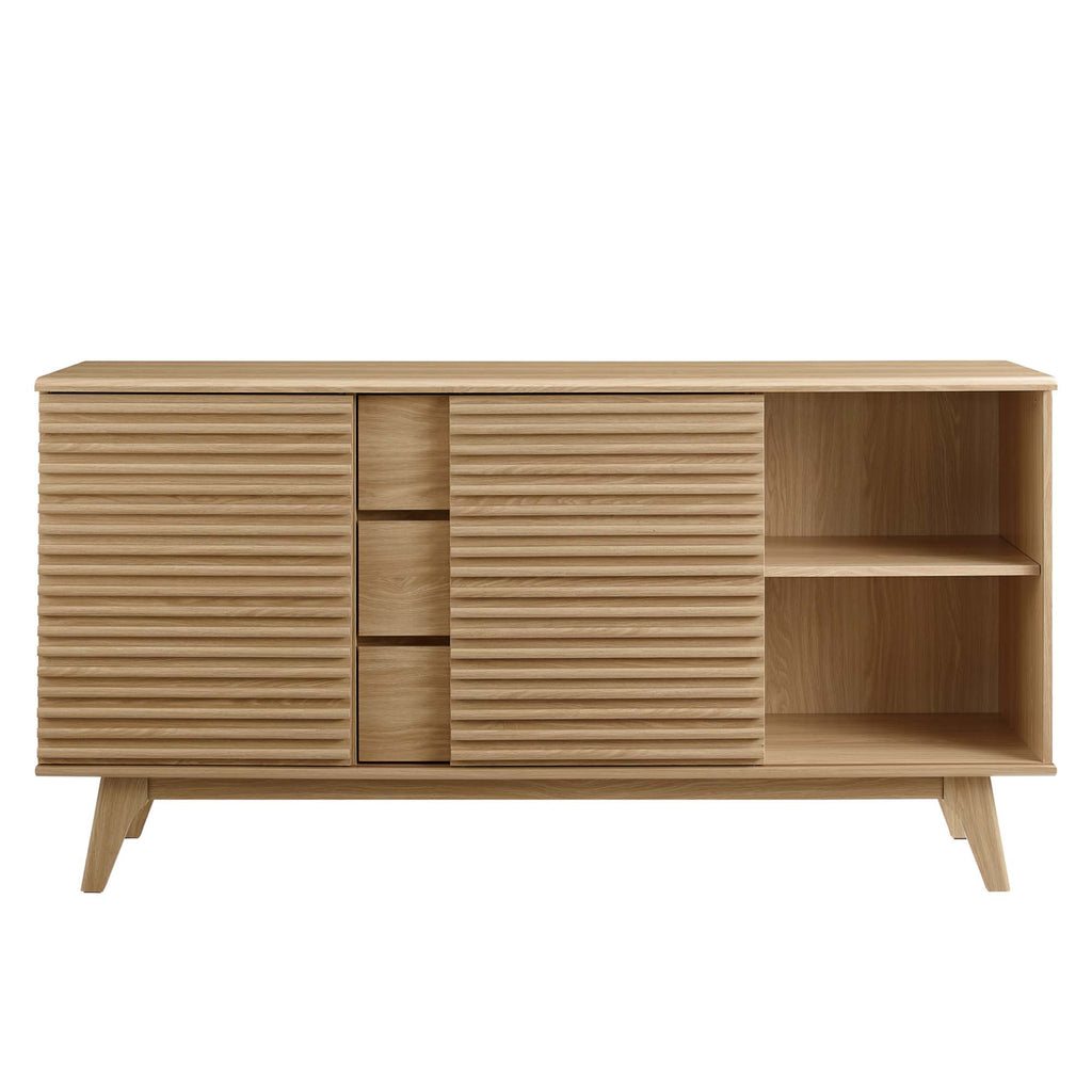 Render 63" Sideboard Buffet Table or TV Stand - Oak