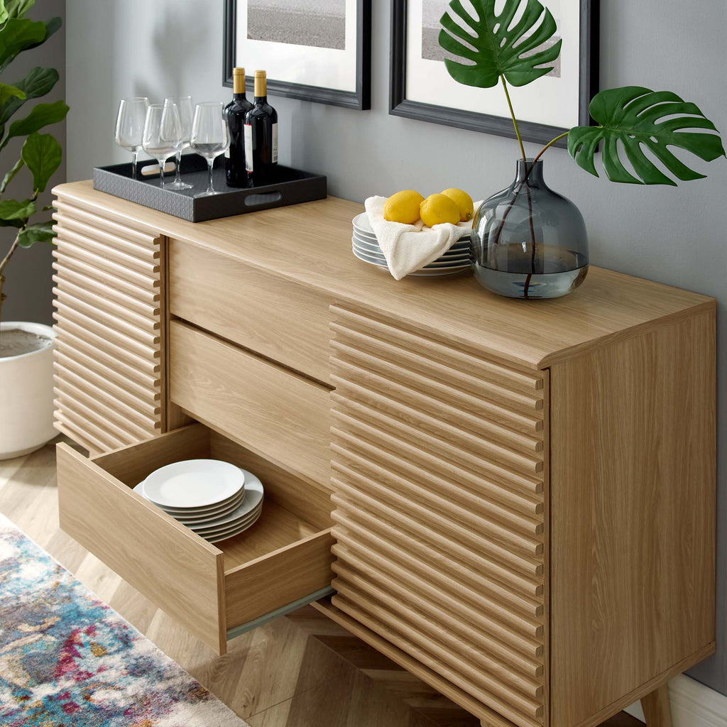 Render 63" Sideboard Buffet Table or TV Stand - Oak