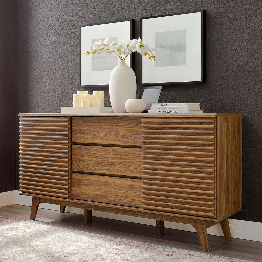 Render 63" Sideboard Buffet Table or TV Stand - Walnut