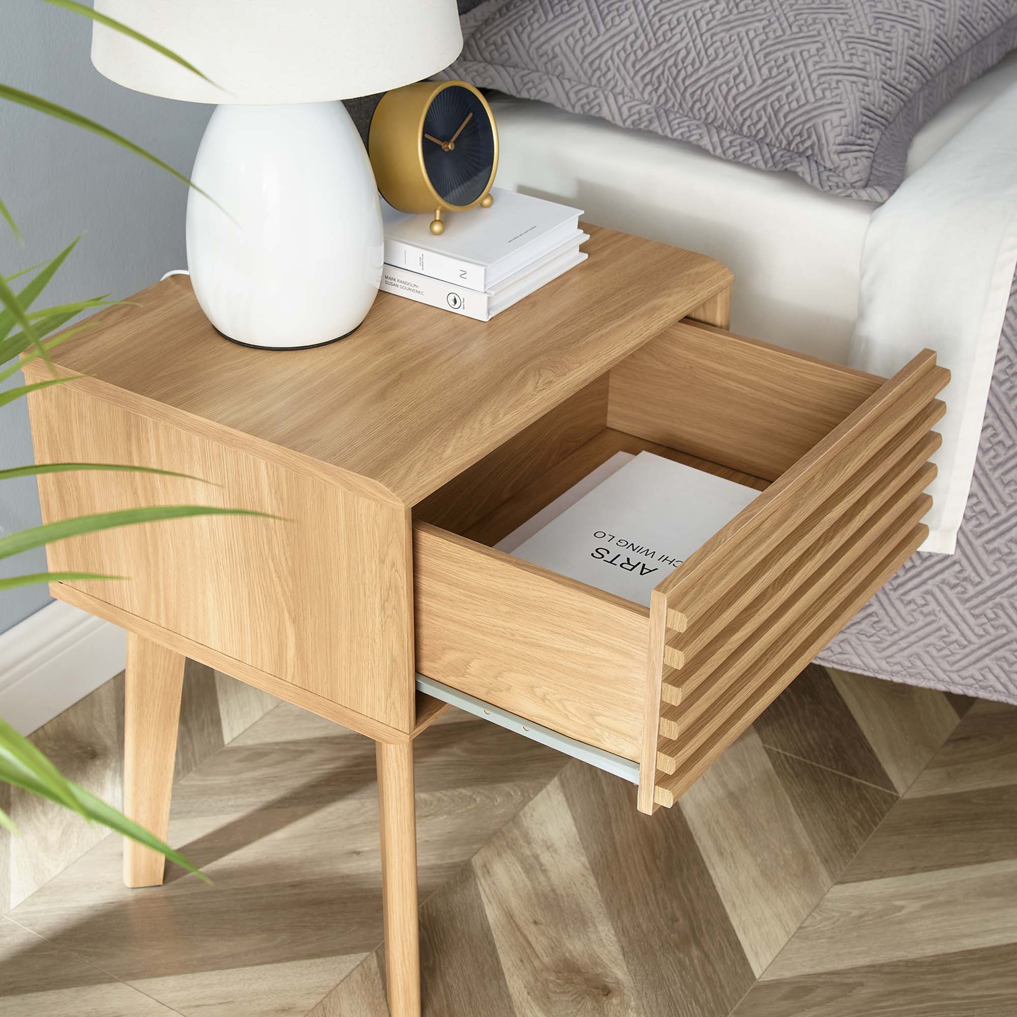 Render End Table - Oak