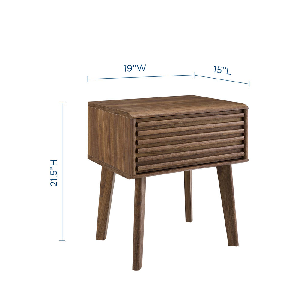 Render End Table - Walnut