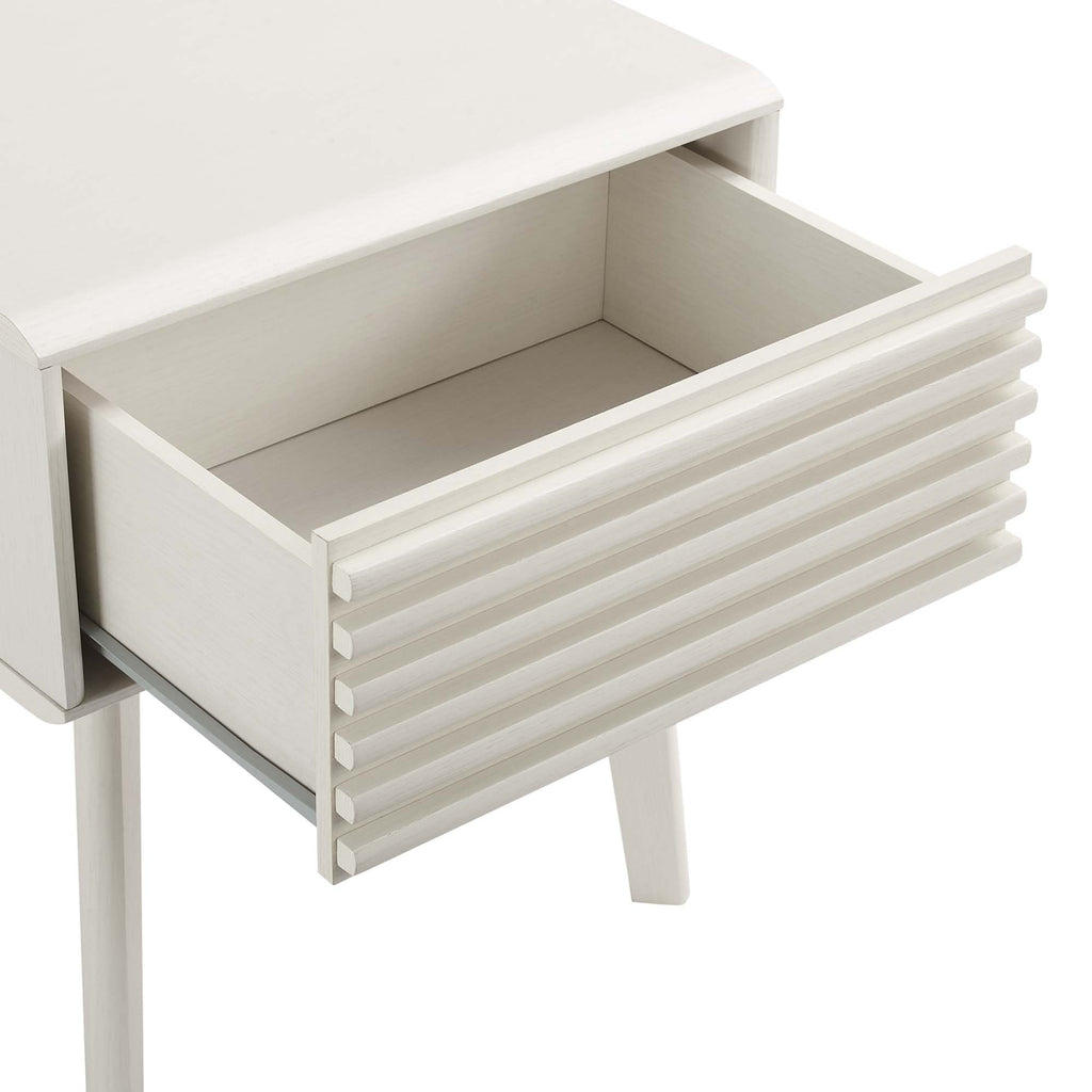 Render End Table - White