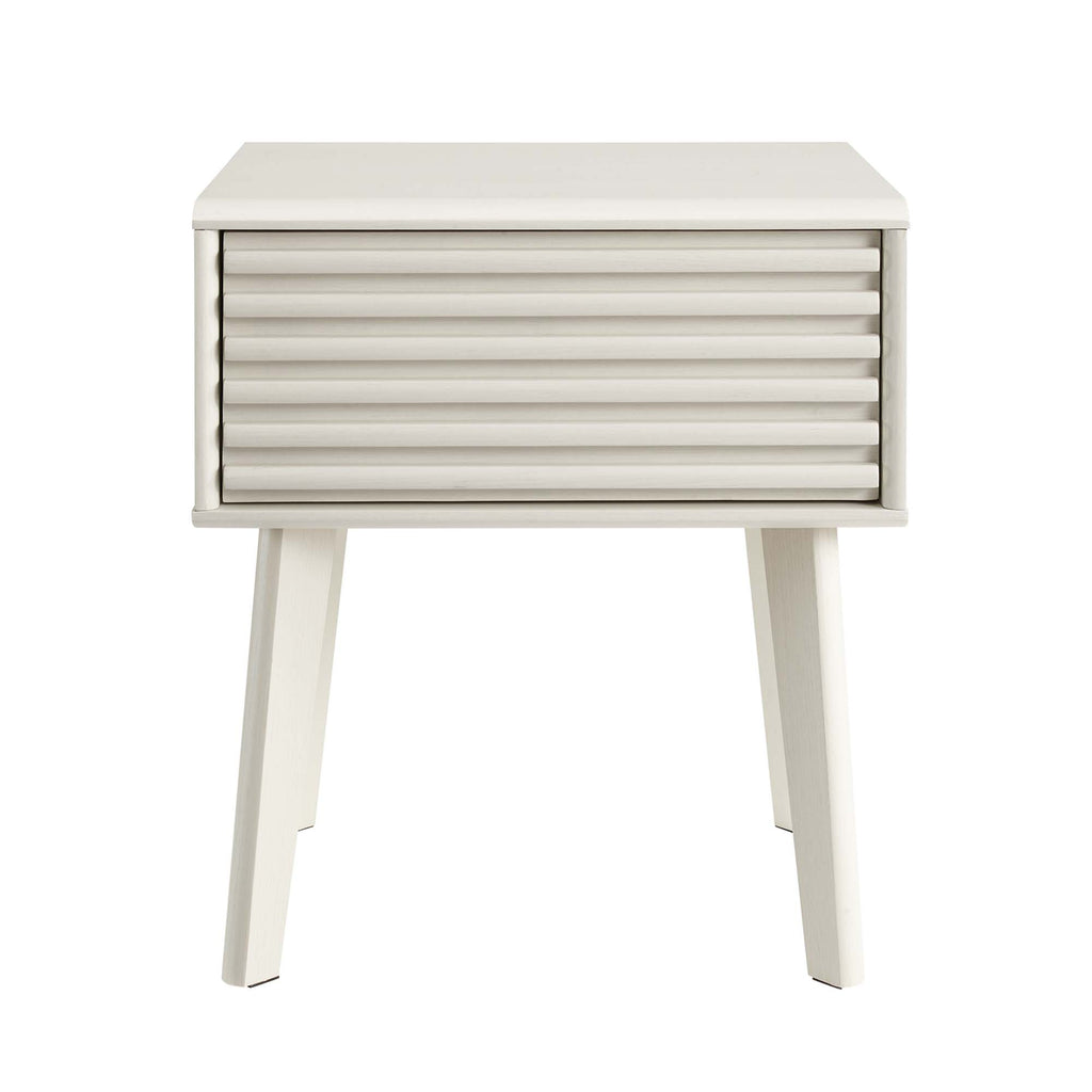 Render End Table - White