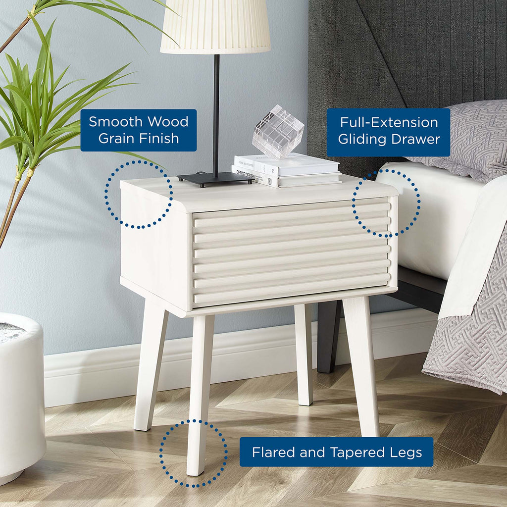 Render End Table - White