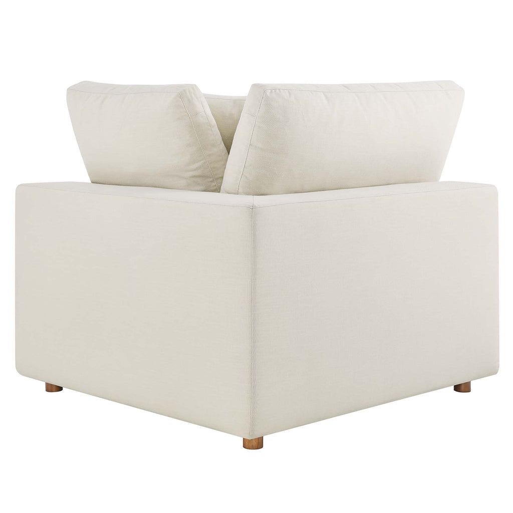 Commix 5 Piece Down Filled Overstuffed Sectional Sofa Set - Light Beige