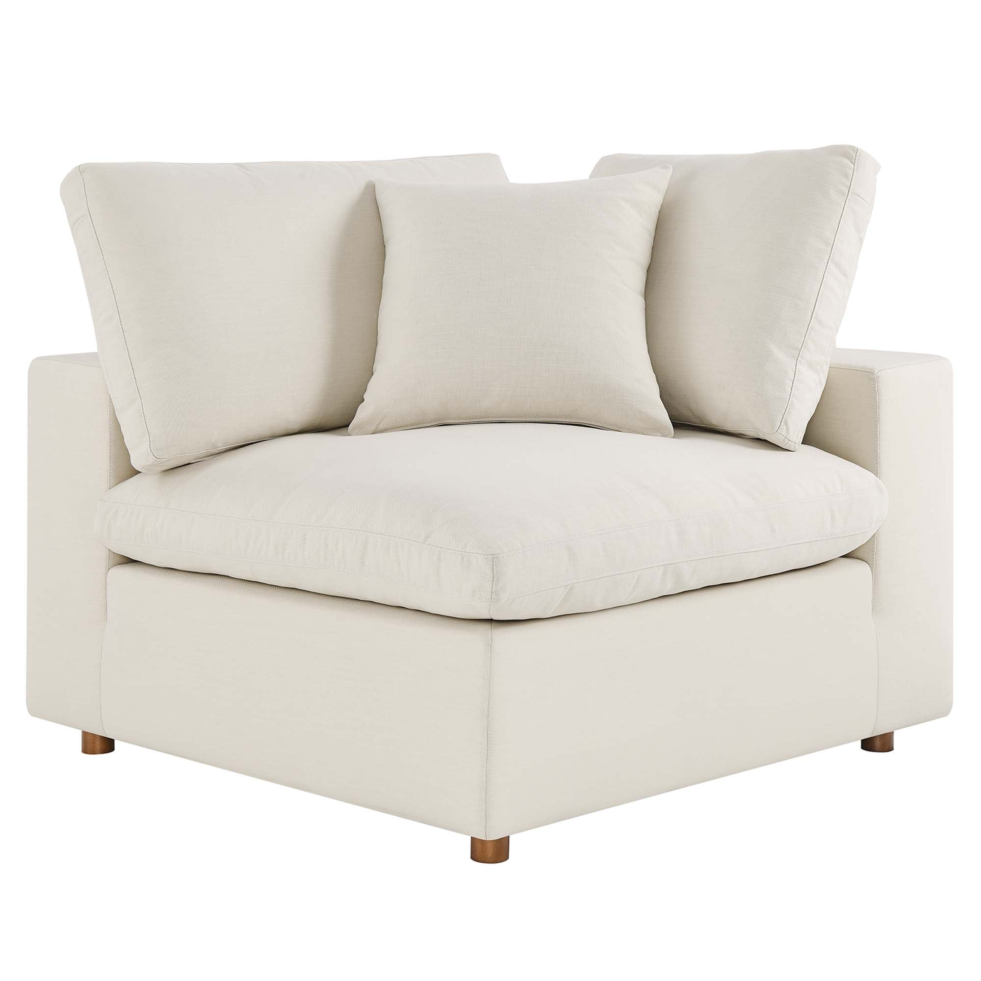 Commix 5 Piece Down Filled Overstuffed Sectional Sofa - Light Beige
