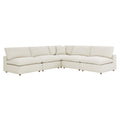 Commix 5-Piece Down Filled Overstuffed Armless Sectional Sofa - Light Beige
